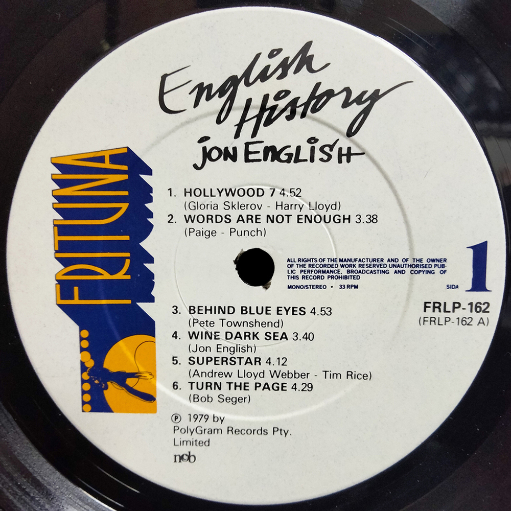 Jon English / English History (LP)