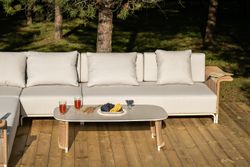 "Мальдивы" трансформирующаяся лаунж-зона из искусственного ротанга, цвет соломенный