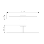 Двойной держатель для туалетной бумаги с полкой WONZON & WOGHAND FLAT, Хром (WW-9746)
