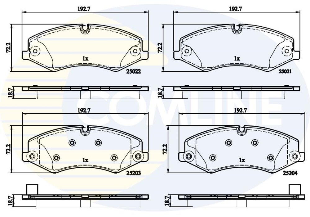 COMLINE - CBP02210-CML - Brake Pad Set, disc brake