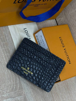 Картхолдер Louis Vuitton из кожи крокодила