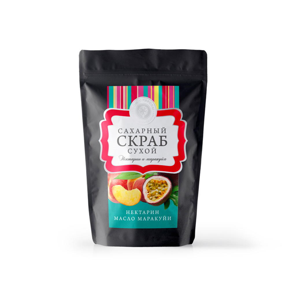 Сухой сахарный скраб для тела Нектарин и маракуйя, 250 г (3,25 б)