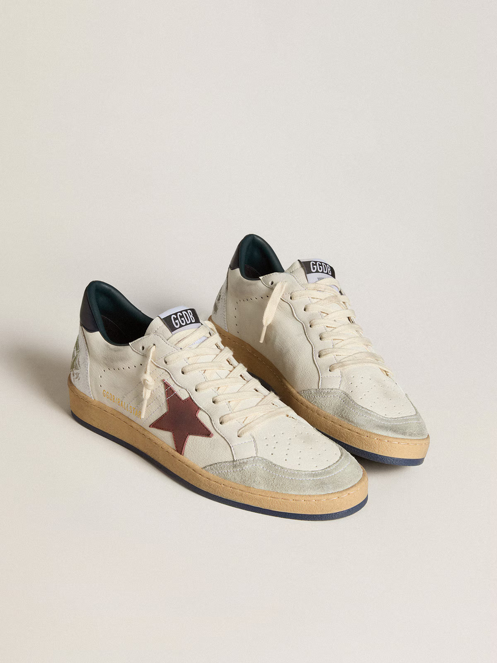 Men’s Ball Star in nappa with brown nubuck star and nappa heel tab