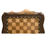 Шахматы + Нарды резные "Арарат" с бронзой 30, Ohanyan ho31121