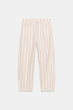 ZARA ЗАУЖЕННЫЕ ДЖИНСЫ В ПОЛОСКУ СО СРЕДНЕЙ ПОСАДКОЙ — ZW COLLECTION, ПОЛОСКИ