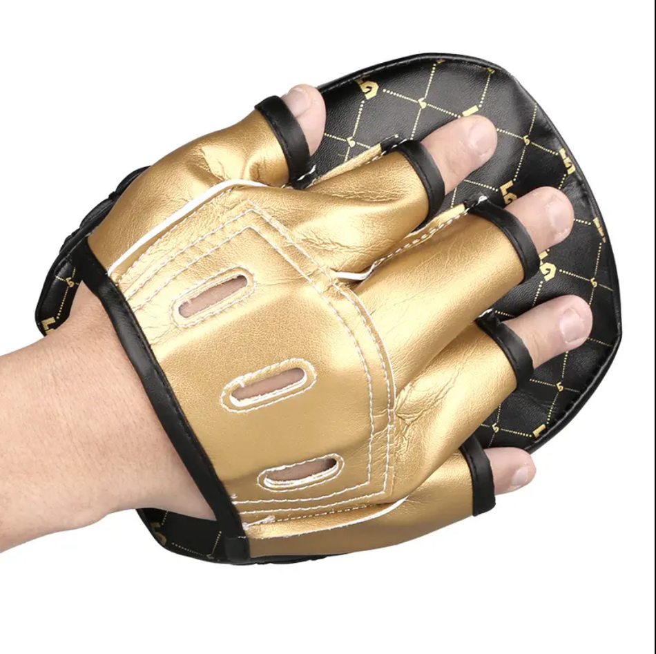 Лапы тренерские, черно-золотые FOCUS MITTS  Tigershop