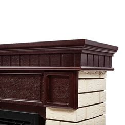 Каминокомплект: Очаг Electrolux EFP/P-3020LS N, портал Bricks 30 камень бежевый, шпон темный дуб