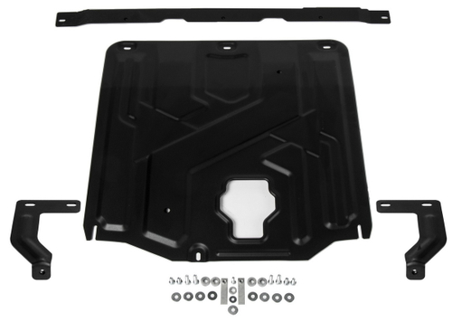 Защита картера и КПП AutoMax для Hyundai Elantra AD (V - 1.6; 2.0) 2016-2020/Hyundai i30 III (V - 1.4T; 1.6) 2017-2020/Kia Ceed III универсал (V - 1.4 (100 л.с.); 1.6 (128 л.с.)) 2018-2021/Kia Ceed III хэтчбек, универсал (V - 1.4 (140 л.с.)) АКПП 2018-2021/Kia Ceed III хэтчбек (V - 1.6 (128 л.с.)) 2018-2021/Kia Ceed III рестайлинг хэтчбек, универсал (V - 1.5T; 1.6) 2021-н.в./Kia Cerato IV (V - 1.6; 2.0) 2018-2021/Kia XCeed (V - 1.6) 2020-н.в., сталь 1.4 мм, с крепежом, штампованная, AM.2382.1