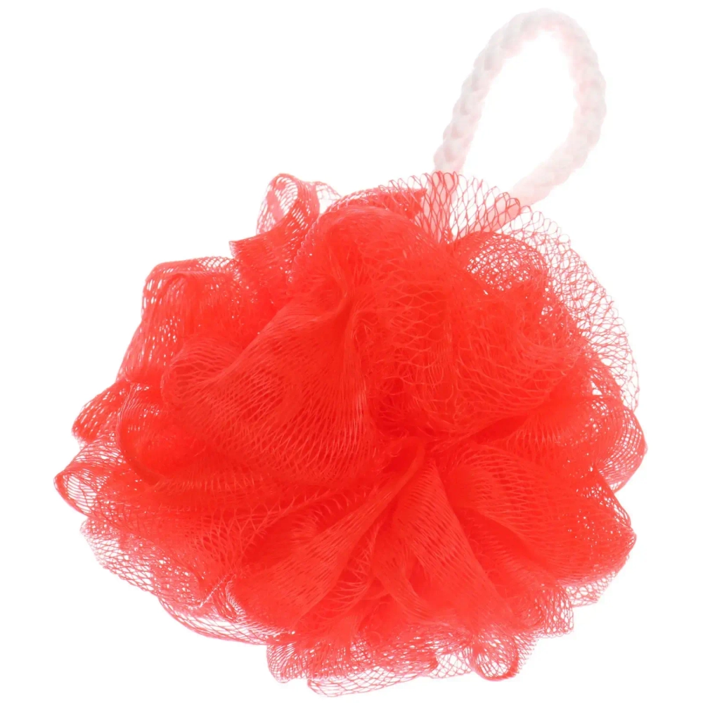 Мочалка детская полипропиленовая в красочной коробке «KARAPPPUZ House», цвет красный, d - 10см,30гр