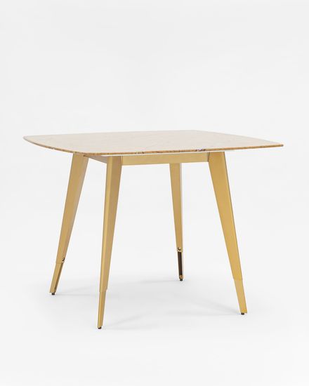 Стол обеденный Ричмонд 100*100 охра стеклянный