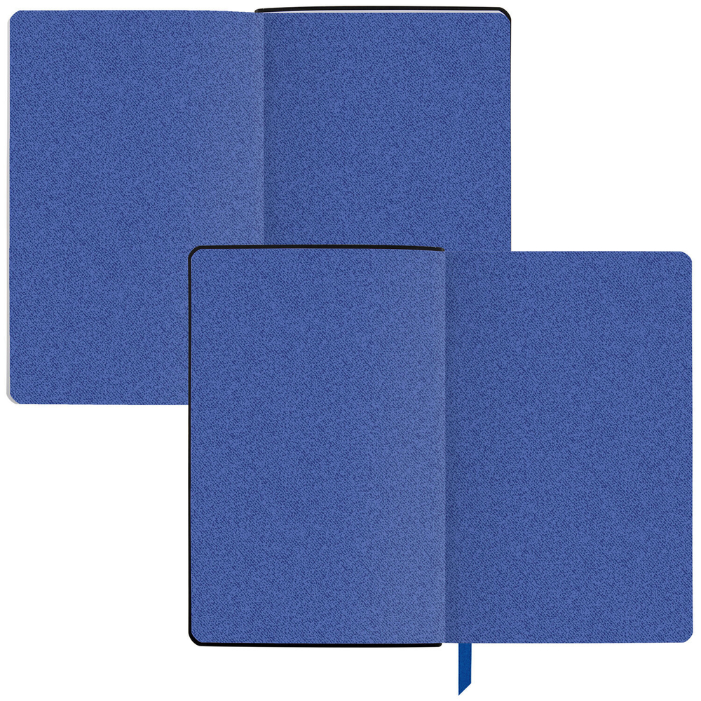 Ежедневник недатированный А5 (138х213 мм) BRAUBERG VISTA под кожу гибкий 136 л. "Blue flowers" (2 штуки в упаковке)