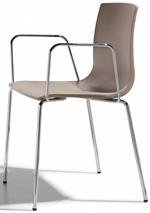 Кресло пластиковое Scab Design Alice, хром, тортора