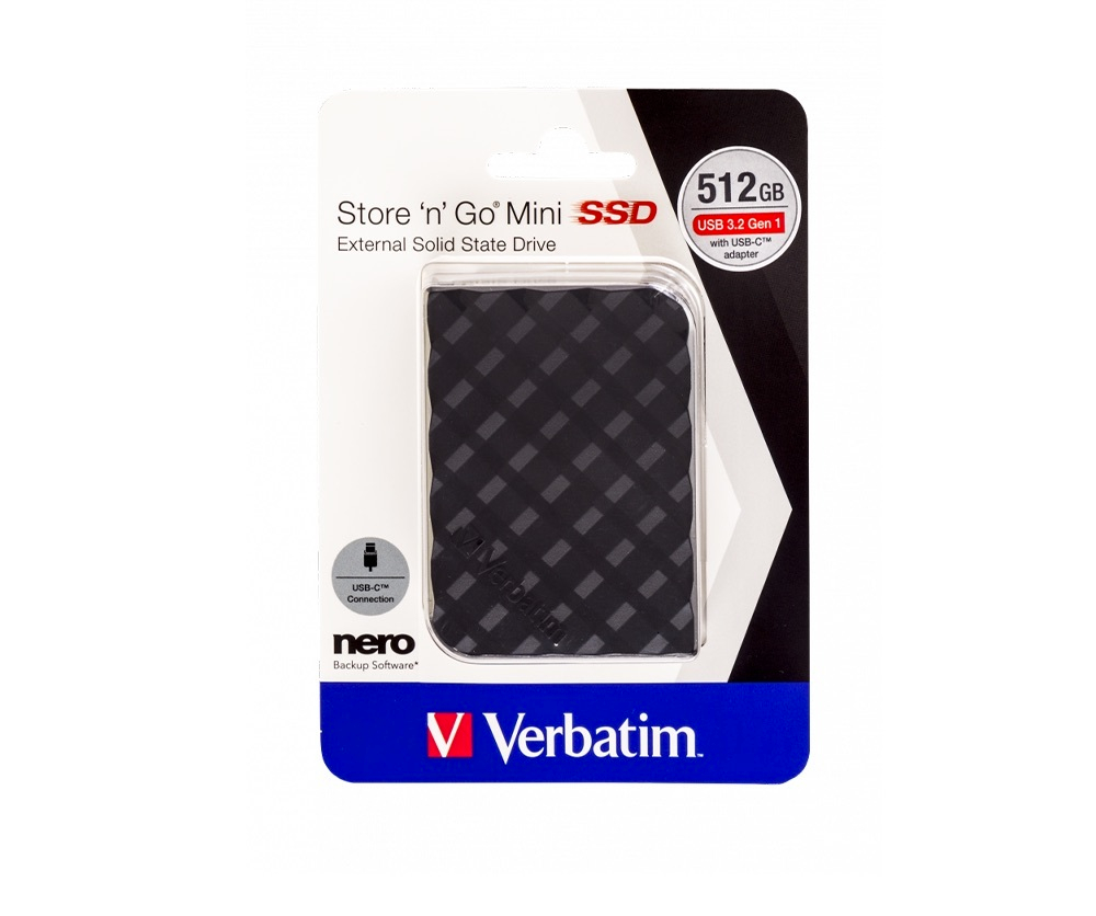 Накопитель Verbatim Store N Go USB 3.2 Gen 1 mini SSD Black 512GB