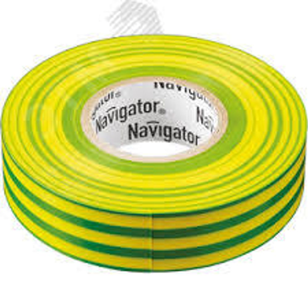 Изолента ПВХ 15мм желто-зеленая 20м Navigator