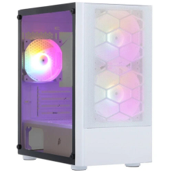 Корпус для компьютера 1STPLAYER Корпус FIREBASE X4-M White / mATX, TG / 1x120mm & 2x140mm LED fans inc. / X4-M-WH-2F1P-W-1F1-W