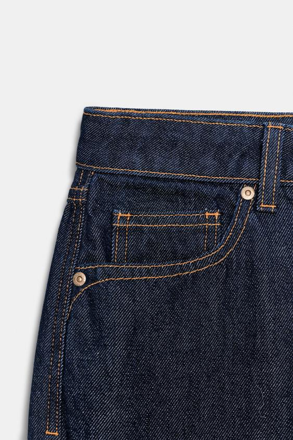 ZARA ДЖИНСЫ Z.03 ПРЯМОГО КРОЯ С ВЫСОКОЙ ПОСАДКОЙ И УДЛИНЕННЫМИ ШТАНИНАМИ, СИНИЙ