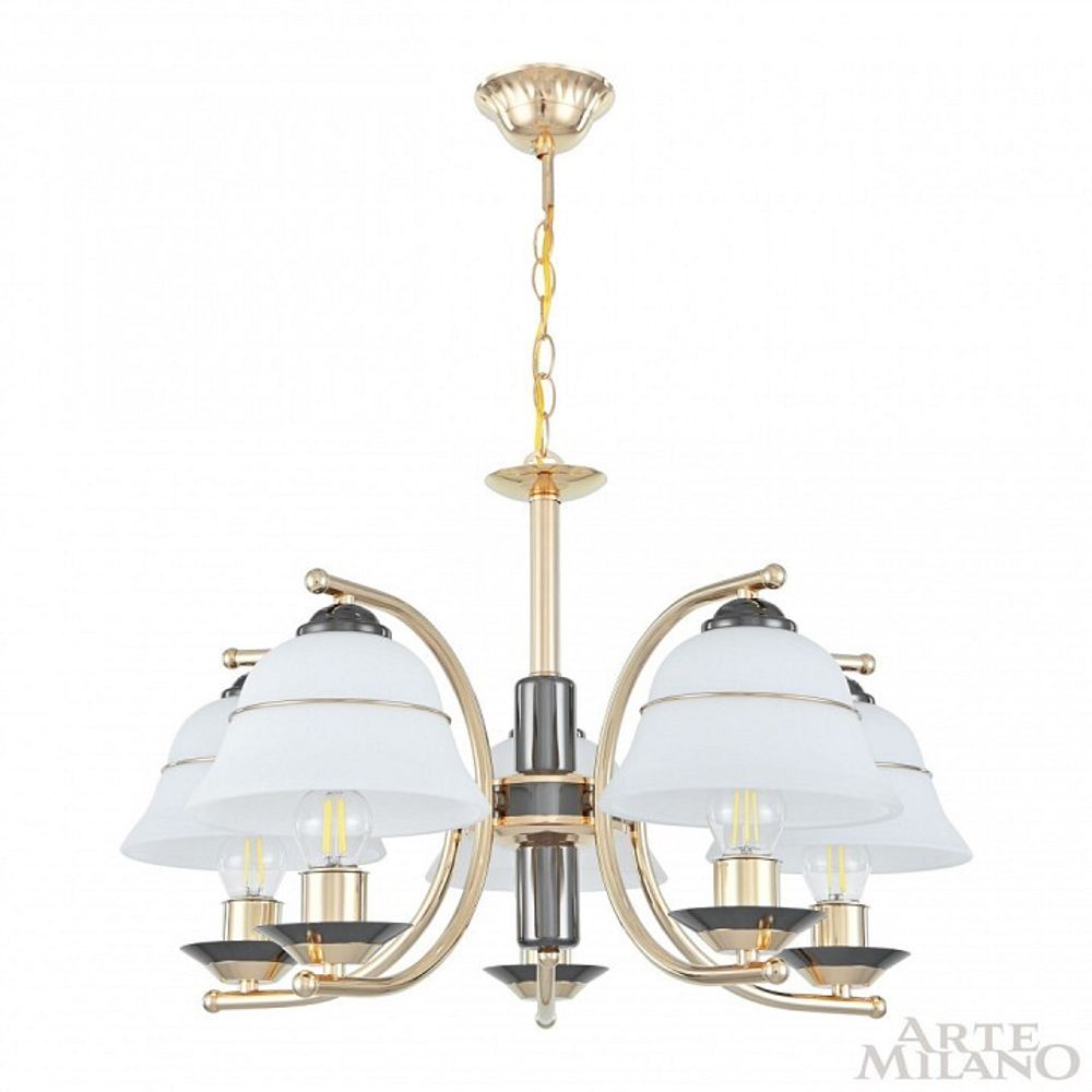 Подвесная люстра Arte Milano Florentia-1240 301240/5 Bk/Gd