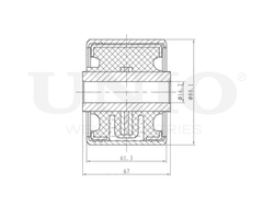 Сайлентблок задний переднего нижнего рычага UNIO RMP-20289