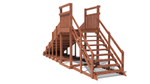 Зимняя деревянная горка W-4 (длина ската 4м)