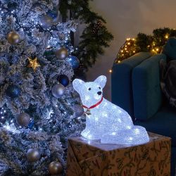 ULD-M3225-032-STA WHITE IP20 FOX Фигура светодиодная Лисенок. 33x25см. 32 светодиода. Белый свет. Провод прозрачный. TM Uniel