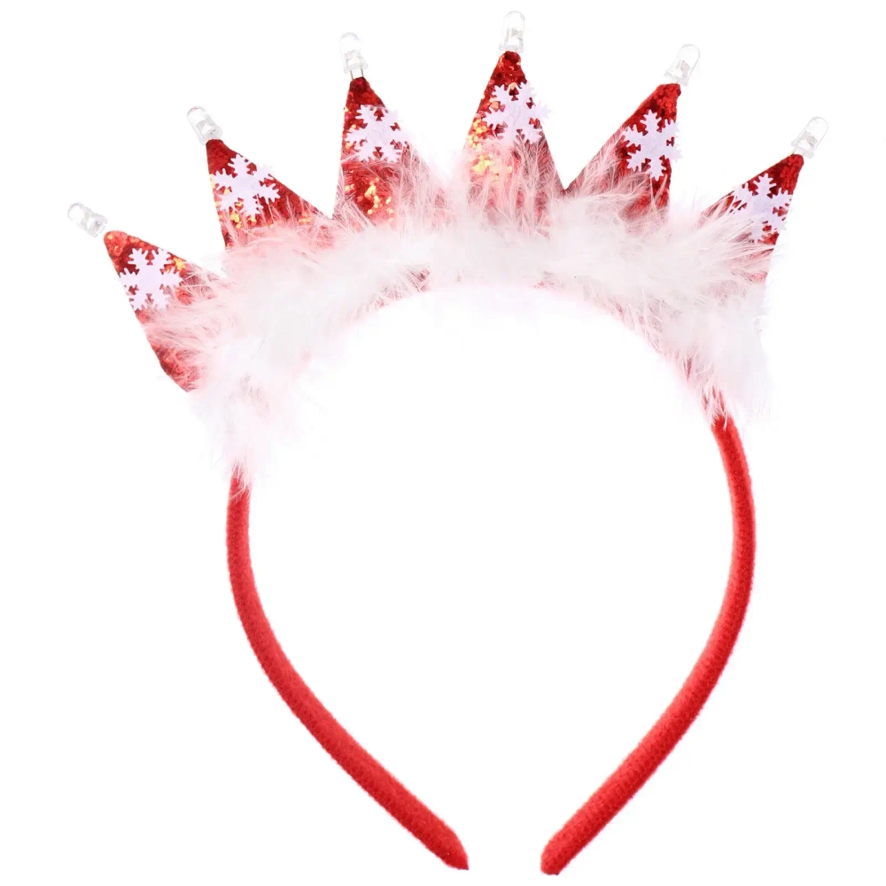 Ободок карнавальный «Яркие снежинки» с подсветкой