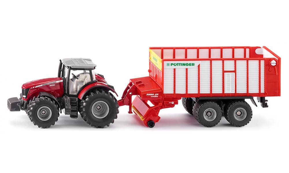 Трактор Massey Ferguson с кузовом Poettinger Jumbo