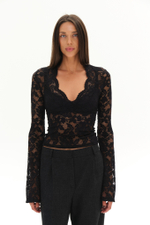 Лонгслив SEXY LACE | Черный