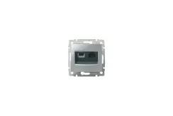 Розетка RJ45+RJ11 Legrand Valena алюминий 21167