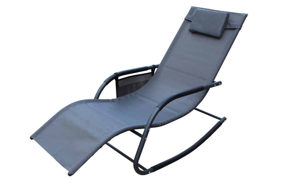Лежак -качалка Garden Story Джерси текстилен (серый)
