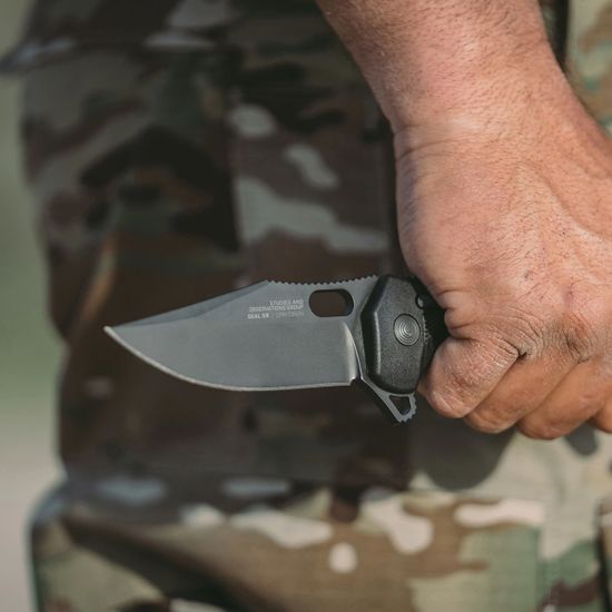 Складной нож SOG, 12-21-02-57 SEALXR c клинком из стали CPM-S35VN, рукоять FRN