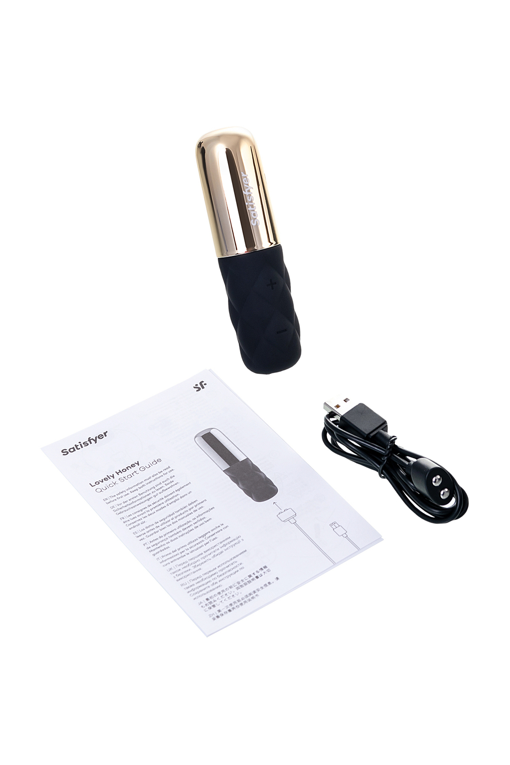 Вибромассажер Satisfyer Mini Lovely Honey черный золото 11,4 см