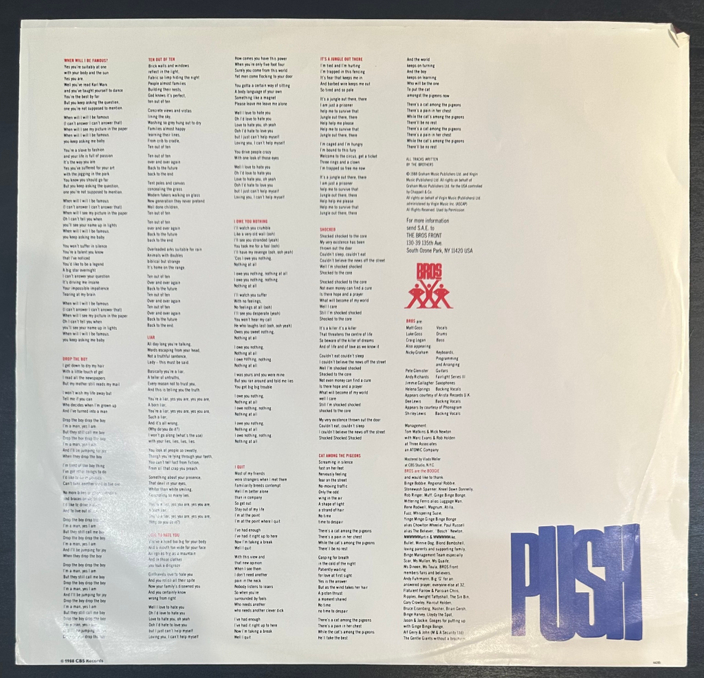 Bros - Push (США 1988г.)