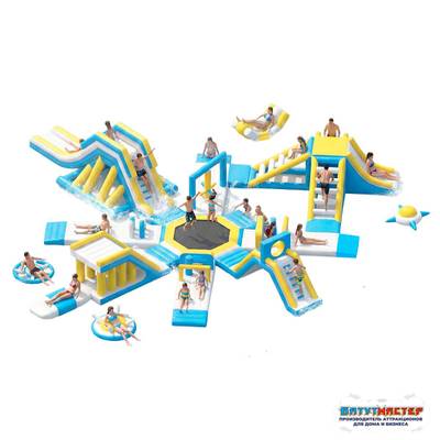 Большой надувной аквапарк «Аква Платформа» 30×27,8×4,3 м