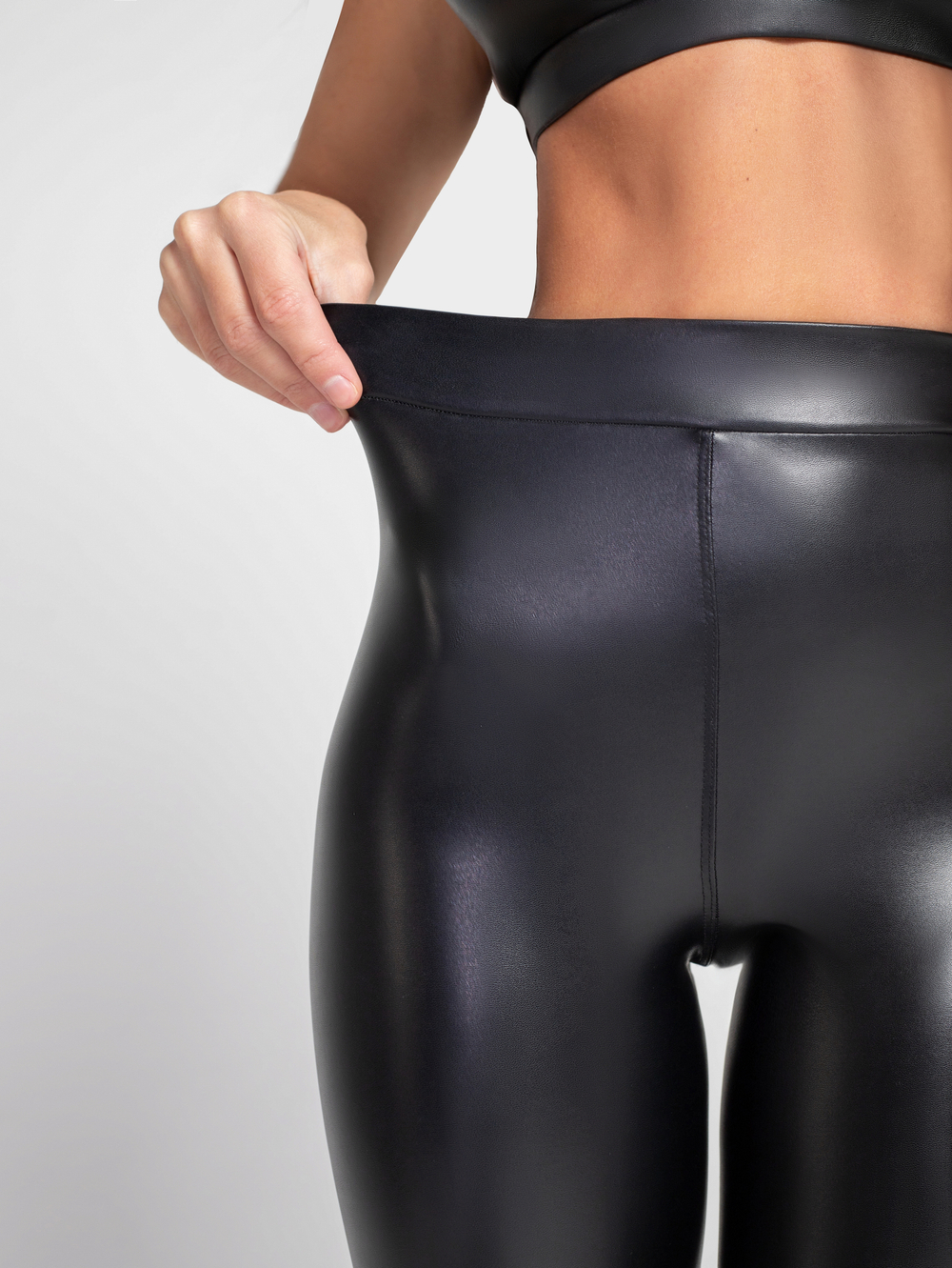 Leggins Tesla eco leather, Black