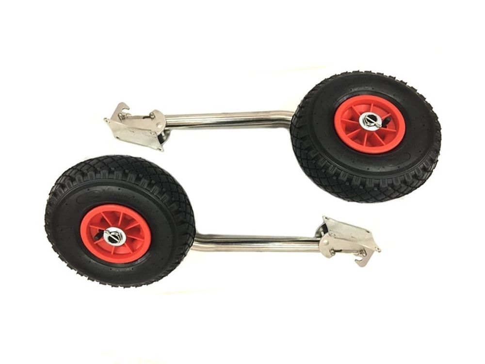 Транцевые колеса быстросъемные для лодок с НДНД (нержавейка) с сумкой