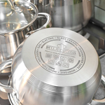 Набор кастрюль 3 предмета (2,1л, 2,9л, 3,9л) нерж Bella Cucina BC-2055