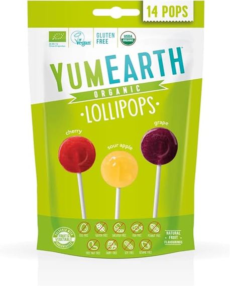 Yum Earth Organic Sour Pops, 14 x 87 gm