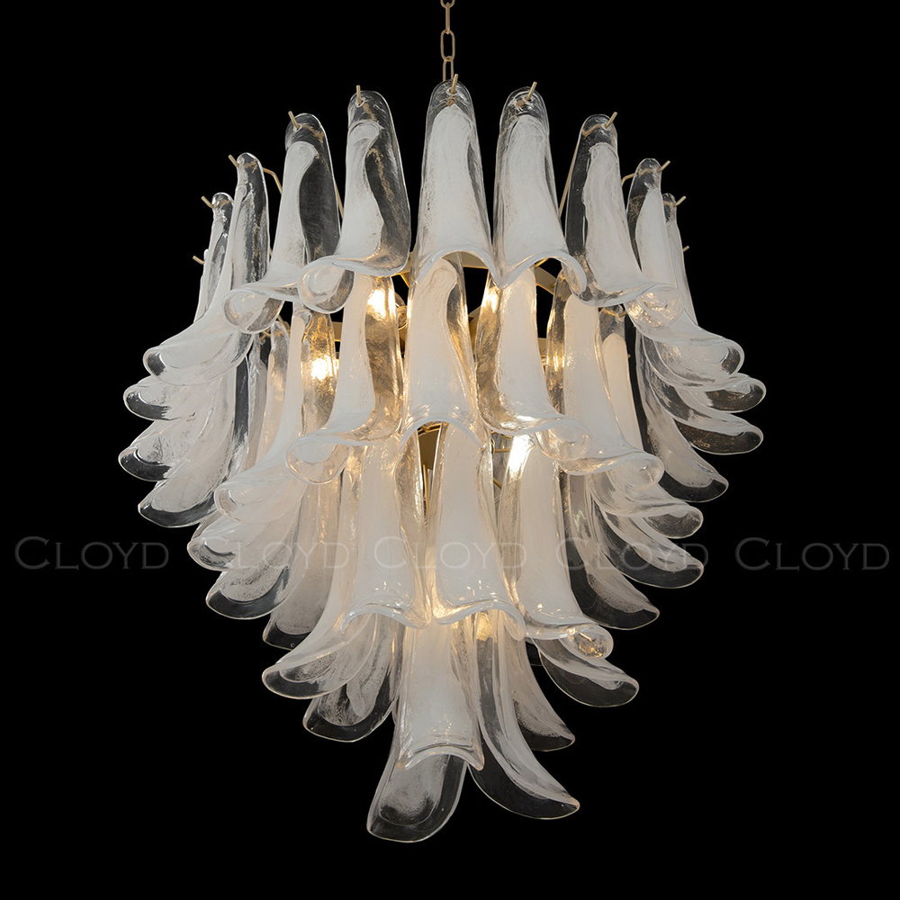 Люстра Cloyd AZORES-B C10 / Ø65 см - латунь светл. - бело-прозрачн.стекло (арт.11652)