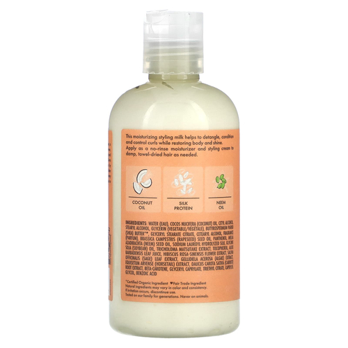 SheaMoisture, Curl & Style Milk, кокос и гибискус, 237 мл (8 жидк. унц.)