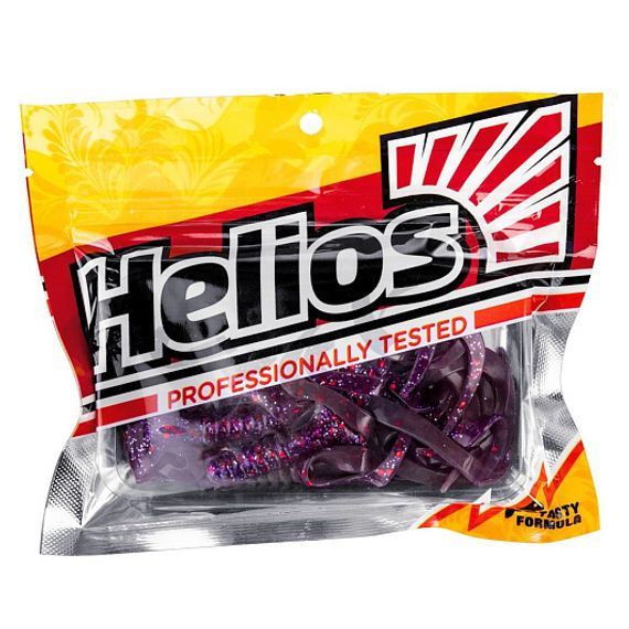 Твистер Helios Credo Four tail 2,35"/6,0 см Fio & Lime 10шт. (HS-20-014)