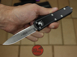 Нож Microtech UTX-85 S/E - черная рукоять, стандартный клинок, сатин + запчасти RK-389