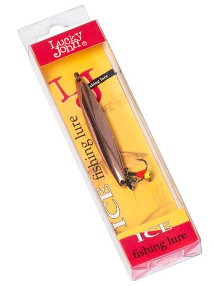 Блесна вертикальная зимняя Lucky John NAIL BLADE с цепочкой и тройником 55мм C блистер