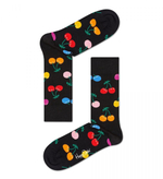 Черные носки унисекс Cherry Sock с вишнями (Размер: 25) (Цвет: черный)