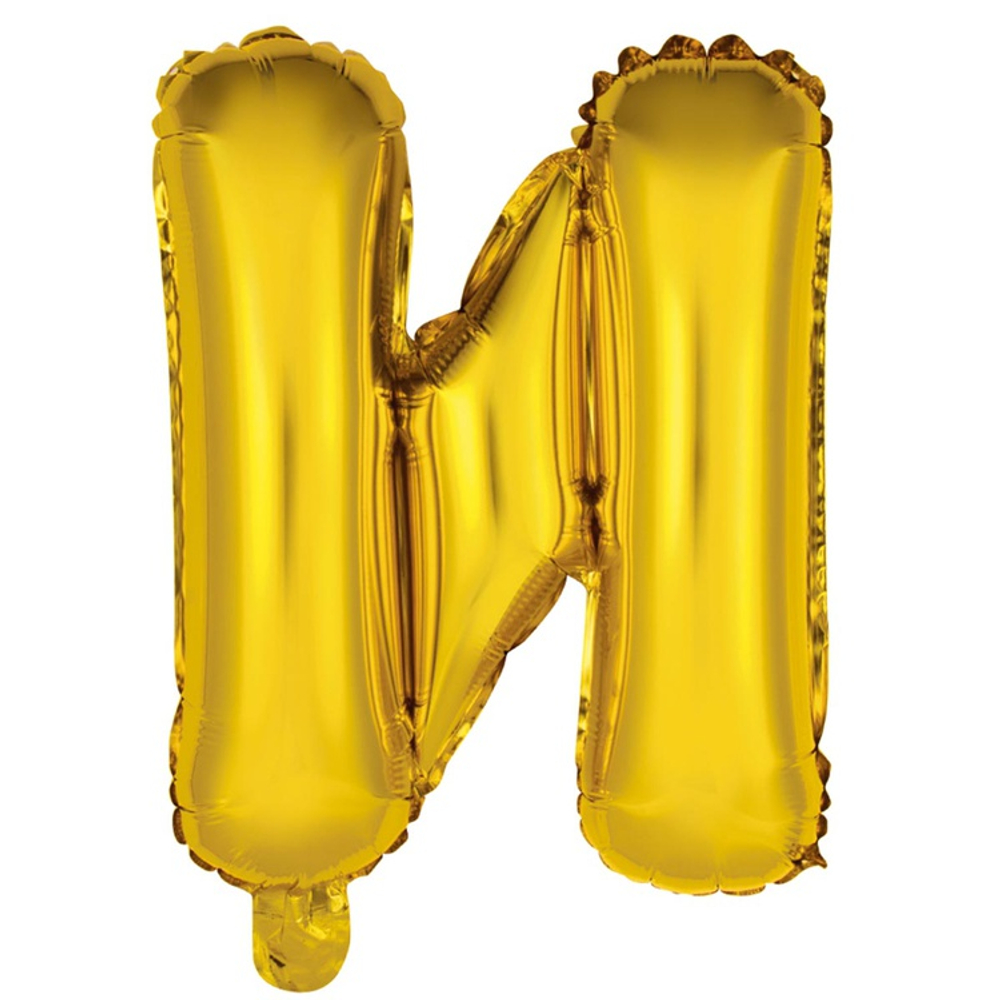 Шар фольгированный Буква И 35 см (Золотой)