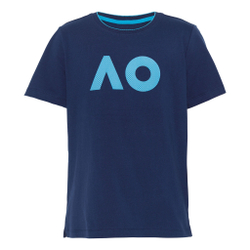 Мужское теннисное поло Australian Open AO Stack Print Core Logo T-Shirt Men - Dark Blue, Blue