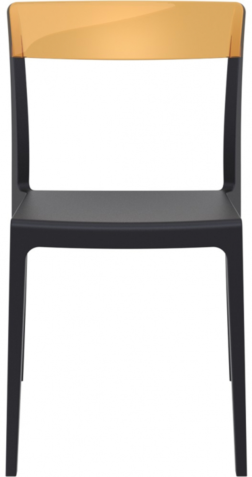 Стул пластиковый Siesta Contract Flash, черный, янтарный