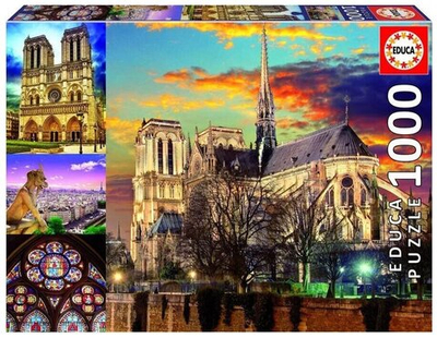 Пазл Educa, "Нотр-Дам", 1000 деталей, арт.18456, коллаж, Neon, от 12 лет
