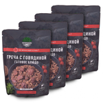 Готовое блюдо Каша гречневая с говядиной 250 г. (Кронидов) 4шт*250гр, 1кг