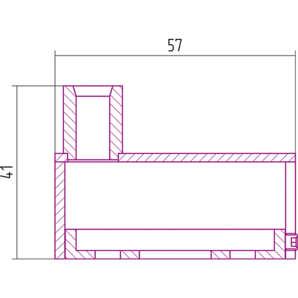 Коробка для скрытого подключения электрических полотенцесушителей, хром схема