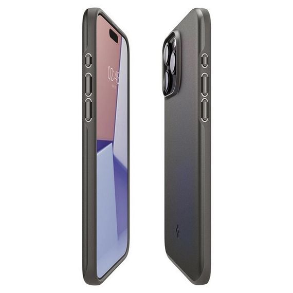 Чехол Spigen Thin Fit для iPhone 15 Pro Max (ACS06545) серый